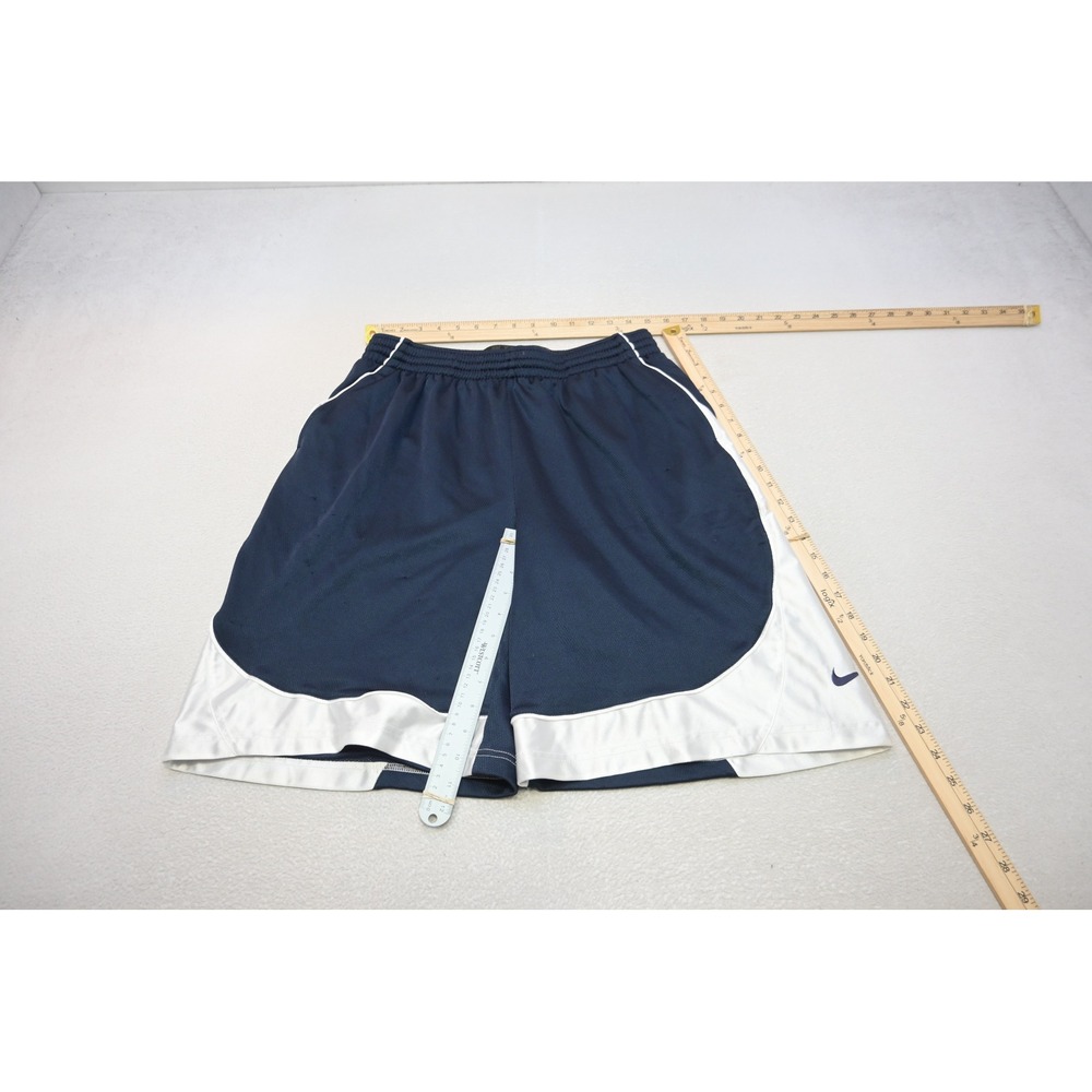 Nike Basketball Shorts Mens XL Navy Blue White Mesh Athletic Pockets